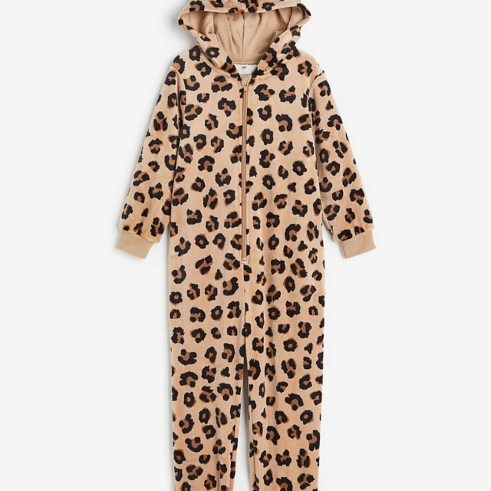 H&M leopard print jumpsuit/onesie